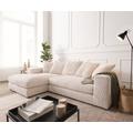 DELIFE Ecksofa Svada 285x175 cm Cord Beige Recamiere links, Ecksofas