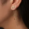 Boucles d'oreilles étoiles à franges longues Boho pour femmes bijoux fantaisie boucles d'oreilles