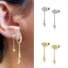 ISUOligVintage Gold Filled Stud Boucles d'oreilles pour femmes Boucles d'oreilles géométriques