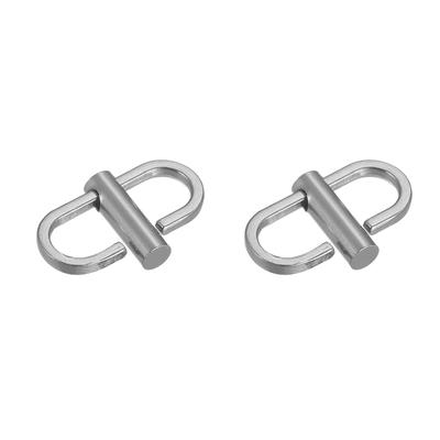 Adjustable Metal Buckles, 2Pcs 22x10mm Chain Shortener Bag Strap Clasps, Grey - Light Grey