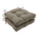 Pillow Perfect Outdoor Forsyth Shattake Deluxe Tufted Chairpad (Set of 2) - 17 X 17.5 X 4