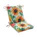 Pillow Perfect Outdoor Sunflowers Sunburst Squared Corners Chair Cushion - 36.5 X 18 X 3