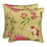 Pillow Perfect Outdoor Risa Lemonade 16.5-inch Throw Pillow (Set of 2) - 16.5 X 16.5 X 5 - 16.5 X 16.5 X 5