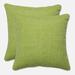 Pillow Perfect Outdoor Baja Linen Lime 16.5-inch Throw Pillow (Set of 2) - 16.5 X 16.5 X 5 - 16.5 X 16.5 X 5