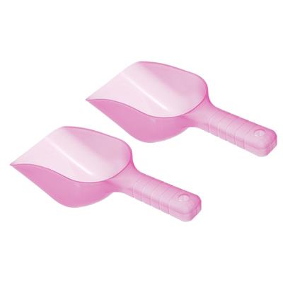 2Pcs Ice Scoop Plastic 5.9x3.3x2.4" Flour Cereal Sugar Shovel Pink