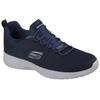 Slip-On Sneaker SKECHERS "DYNAMIGHT", Herren, Gr. 45, blau (navy), Textil, sportlich, Schuhe, Sneaker, Sommerschuh, Freizeitschuh mit Gummizug zum Schlupfen, Topseller