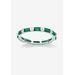 Women's Sterling Silver Simulated Birthstone Eternity Ring by PalmBeach Jewelry in May (Size 6)