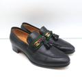 Gucci Shoes | Gucci Paride Gg Tassel Loafers Black Leather Size 37.5 | Color: Black | Size: 37.5