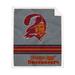 Tampa Bay Buccaneers 50'' x 60'' Vintage Triple Stripe French Terry Sherpa Blanket