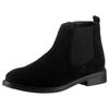 Chelseaboots ANISTON SHOES, Damen, Gr. 41, schwarz, Textil, Veloursleder, unifarben, elegant, Schuhe Chelseaboots, Stiefelette, Blockabsatz, mit breitem Stretch - NEUE KOLLEKTION