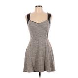 Citi Trends Casual Dress - A-Line V Neck Sleeveless: Tan Marled Dresses - Women's Size 11