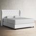 Greyleigh™ Knaresborough Tufted Upholstered Low Profile Standard Bed Metal in Brown | 55 H x 81 W x 80 D in | Wayfair