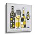 Red Barrel Studio® Modern Kitchen Square I Yellow Print Canvas in Black/Gray/Yellow | 10 H x 10 W x 2 D in | Wayfair