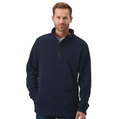 1/4 Snap Fleece Pullover Men's (Size XXXL) Navy, Polyester