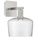 Port Nine Chardonnay LED Wall Sconce - Brushed Steel - Clear Glass