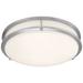 Solero II - LED 12" Flush Mount - Brushed Steel Finish - Acrylic Lens