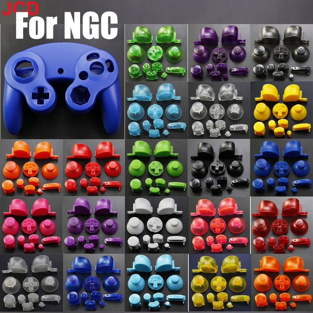 JCD 1 jeu de boutons de capuchon de bâton analogique, claviers Y X A B Z, capuchons de bâton de Joystick pour Gamecube pour contrôleur NGC