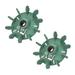 10 Impeller Plastic Motor Fan Vane Round Wheel 11.5-12mm ID, 2pcs - Green