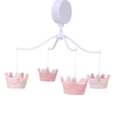 Lambs & Ivy Disney Princesses Pink Crown Musical Baby Crib Mobile Soother Toy