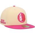 "Men's New Era Orange/Pink Dallas Mavericks Passion Mango 59FIFTY Fitted Hat"