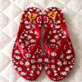 Coach Shoes | Coach Red Multi Brand New Slippers Size 7 | Color: Red/White | Size: 7