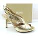 Michael Kors Shoes | Michael Kors Becky Dress Slingback Heels Sandal Light Gold Size 7.5 | Color: Gold | Size: 7.5