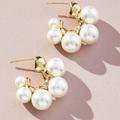 Anthropologie Jewelry | Anthro Lake Life 14k Gold Plated Pearl Huggie Hoop Earrings | Color: Gold | Size: Os