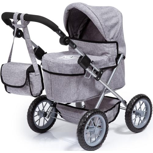 „Puppenwagen BAYER „“Trendy, grau““ grau Kinder Puppenwagen -trage mit Wickeltasche“
