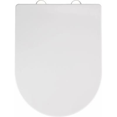 WC-Sitz WENKO "Calla", weiß, B:35,5cm L:47cm, Thermoplast, Edelstahl, WC-Sitze