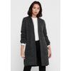 Longstrickjacke ONLY "ONLJADE L/S CARDIGAN KNT NOOS", Damen, Gr. XS, grau (colorot dunkelgrau melange), Grobstrick, Obermaterial: 81% Polyacryl, 19% Polyester, colorblocking, casual, ca. Mitte Oberschenkel, Langarm, Strickjacken