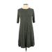 Old Navy Casual Dress - A-Line: Green Stripes Dresses - Women's Size Small