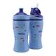 Nuby - 2er Pack auslaufsichere Trinkflaschen - Flip-it Trinkhalmflasche 360ml + Pop-up Trinkflasche Trinklernbecher für Kinder - BPA-FREI - Blau - Trinkbecher 12+ Monate & 18+ Monate