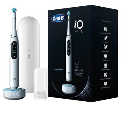 Oral-B - iO 10 in Weiß + Lade-Reiseetui Elektrische Zahnbürsten 1 ct (349.89 € / 1 ct)