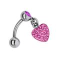 Bauchnabelpiercing ADELIA´S "Piercing Piercing Bauchnabelpiercing" pink Damen Piercings Bauchnabelpiercings