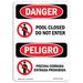 SignMission OSHA Danger Pool Closed Sign Plastic in Black/Red/White | 18 H x 12 W x 0.1 D in | Wayfair OS-DS-A-1218-VS-1636