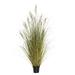 Primrue PVC Artificial Potted Green & Brown Grass & Plastic Grass Plastic in Black | 24 H x 12 W x 12 D in | Wayfair