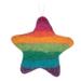 The Holiday Aisle® Rainbow Stripe Star Hanging Figurine Ornament Fabric in Green/Indigo/Orange | 4 H x 4 W x 0.5 D in | Wayfair