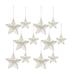 The Holiday Aisle® 12 Piece Beaded Star H Iron Bead Holiday Shaped Ornament Set Metal in Gray/Yellow | 5.75 H x 5.75 W x 0.25 D in | Wayfair