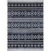 White 120 x 96 x 0.45 in Area Rug - Bungalow Rose Square Geometric Power Loomed Area Rug in Dark Gray/Ivory | 120 H x 96 W x 0.45 D in | Wayfair