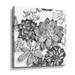 Dakota Fields Charcoal Gray Monochrome Watercolor Succulent Plants Wall Garden II - Print Canvas in Black | 18 H x 18 W x 2 D in | Wayfair