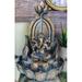 Bungalow Rose Hindu God Avatar Ganapati Lord Ganesha w/ 4 Hands Seated On Lotus Throne Smoke Waterfall Backflow Cone Incense Burner Figurine Hinduism Vastu God Of Resin | Wayfair