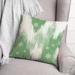 The Holiday Aisle® Davieon Abstract Square Throw Cushion Polyester/Polyfill blend in Green | 16 H x 16 W x 1.5 D in | Wayfair