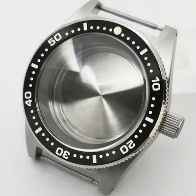 Boîtier de montre en acier inoxydable étanche verre saphir bombé accessoires d'assemblage de
