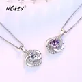 NEHZY – collier en zircon cubique à quatre feuilles pour femme plaqué argent bijoux à la mode