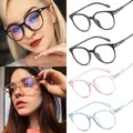 Lunettes transparentes à monture ronde lunettes simples en verre uni PC lunettes vintage nouveau