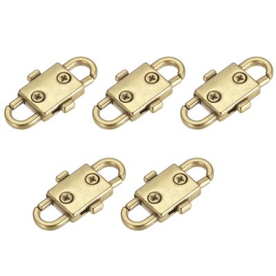 Adjustable Metal Buckles, 5Pcs 32x12mm Chain Shortener Bag Strap Clasps, Gold - Gold Tone - 32mm x 12mm