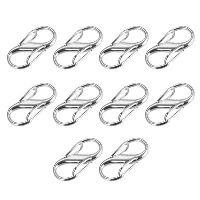 Adjustable Metal Buckle, 10Pcs 27x13mm Chain Shortener Bag Strap Clasp, Silver - Silver Tone - 27mm x 13mm