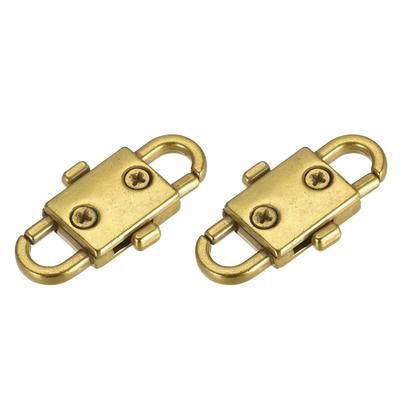 Adjustable Metal Buckles, 2Pcs 32x12mm Chain Shortener Bag Strap Clasps, Yellow - Yellow Gold - 32mm x 12mm