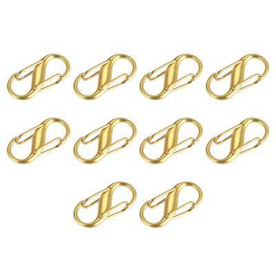 Adjustable Metal Buckle, 10Pcs 27x13mm Chain Shortener Bag Strap Clasp, Yellow - Yellow Gold - 27mm x 13mm