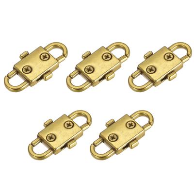 Adjustable Metal Buckles, 5Pcs 32x12mm Chain Shortener Bag Strap Clasps, Yellow - Yellow Gold - 32mm x 12mm